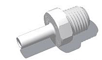 QCSAG Series Male National Pipe Thread (NPT) x Stem Polypropylene Connector